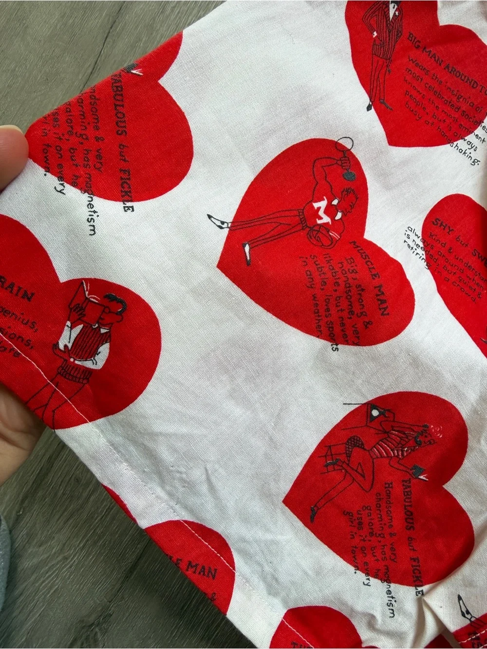 Arrow Vintage Valentine Hearts Novelty Boxer Shorts Sprinter 36 Sanforized 1738